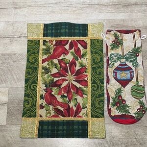 Festive Multicolor Holiday Decor Tapestry